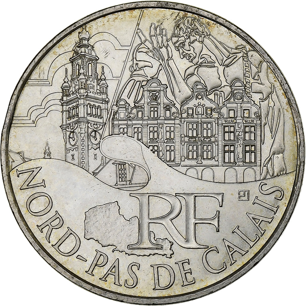 Francia, 10 Euro, Nord-Pas De Calais, 2011, Paris, Plata, EBC, KM:1880
