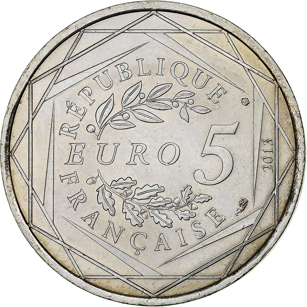 França, 5 Euro, 2013, Prata, MS(63), Gadoury:EU646