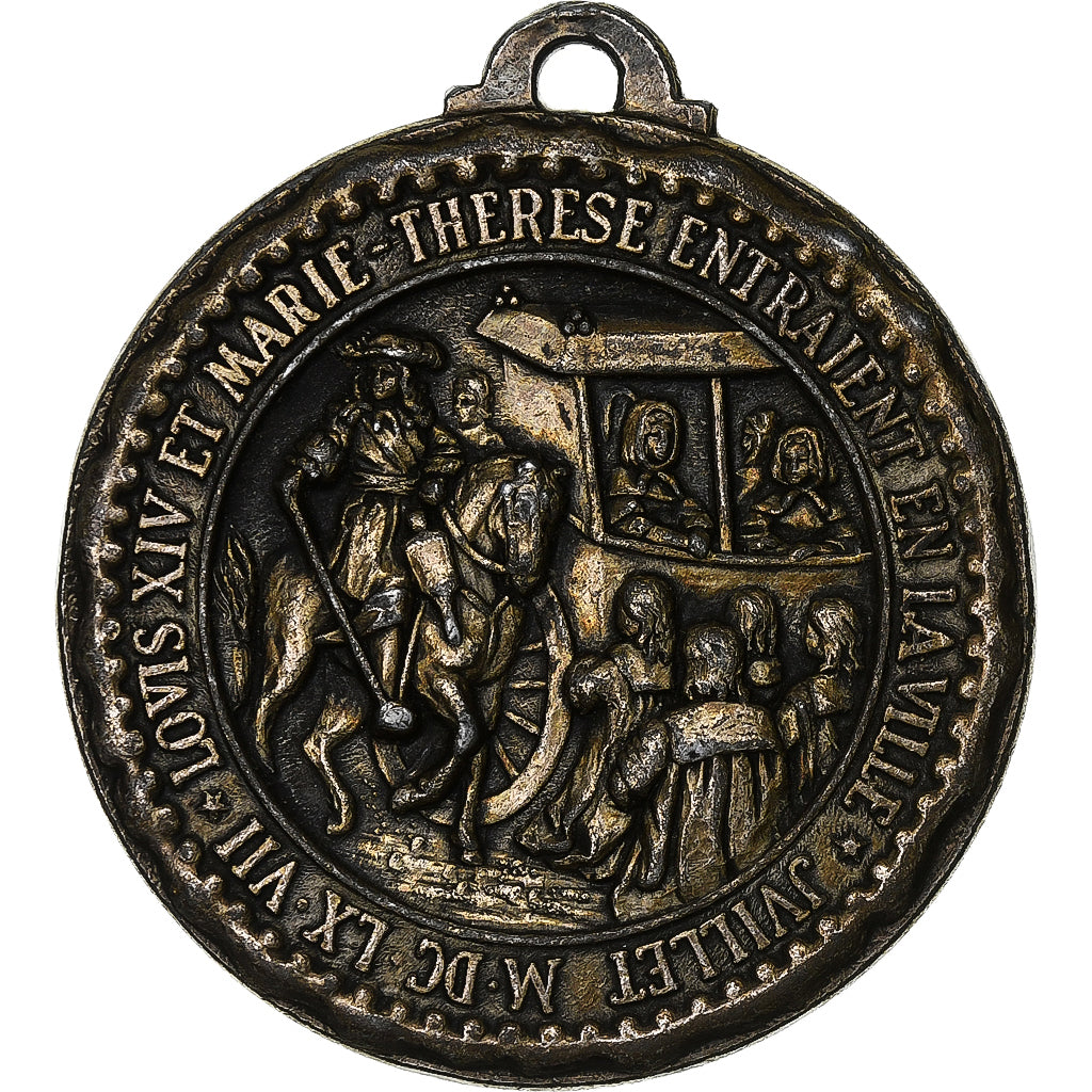 Francia, medalla, Tricentenaire du Rattachement des Flandres à la France, 1967