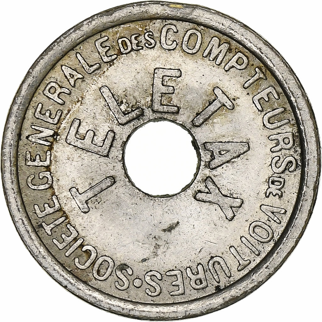 France, Jeton, Teletax, Société Générale des Compteurs de Voitures, Bronze
