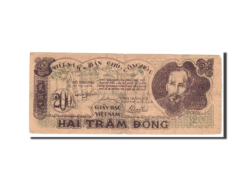 Billet, Viet Nam, 200 D<ox>ng, 1950, Undated, KM:34a, TB