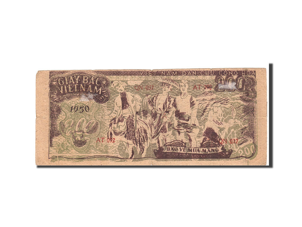 Billet, Viet Nam, 200 D<ox>ng, 1950, Undated, KM:34a, TB
