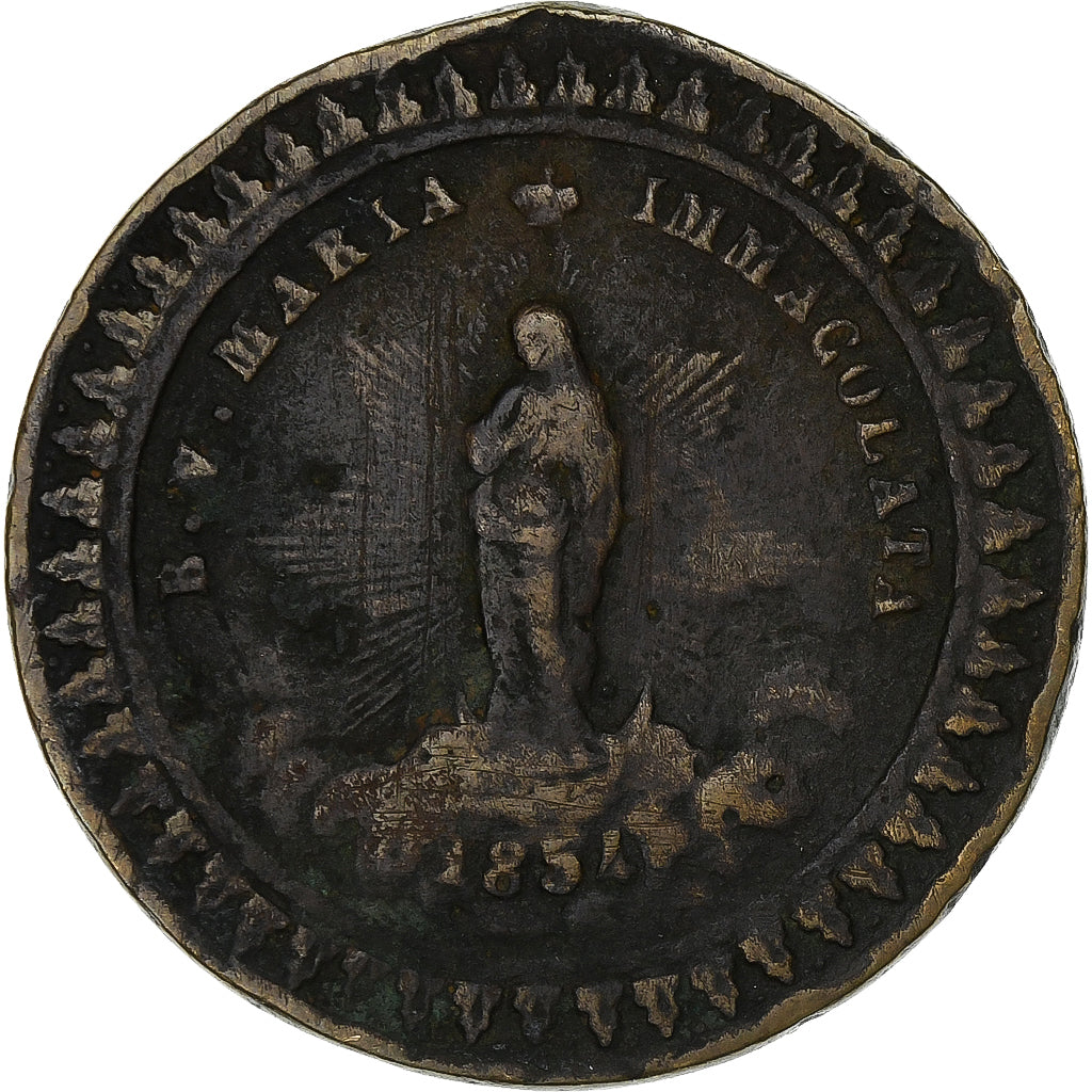 Italy, Medal, San Giuseppe, 1854, Copper, VF(20-25)