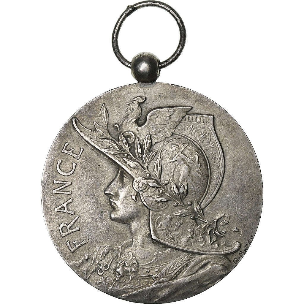 France, Medal, La Brestoise, 1909, Silver, Marey, AU(50-53)