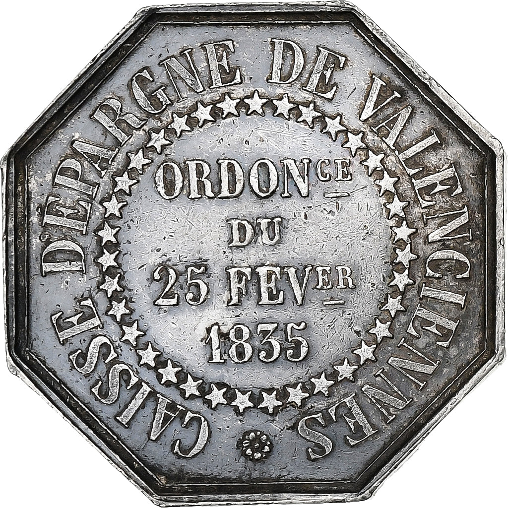 France, Token, Caisse d'Epargne de Valenciennes, Silver, AU(50-53)