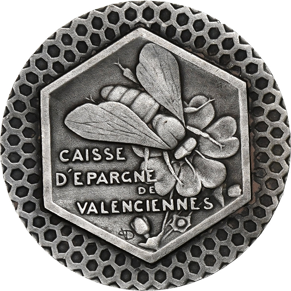 Francia, ficha, Caisse d'Epargne de Valenciennes, Argento, SPL-