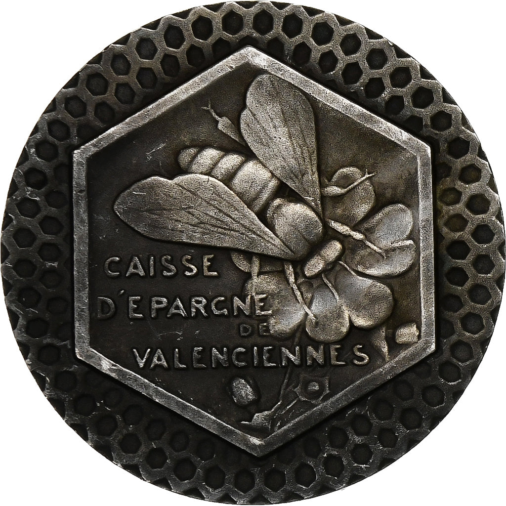 France, Jeton, Caisse d'Epargne de Valenciennes, Argent, TTB+