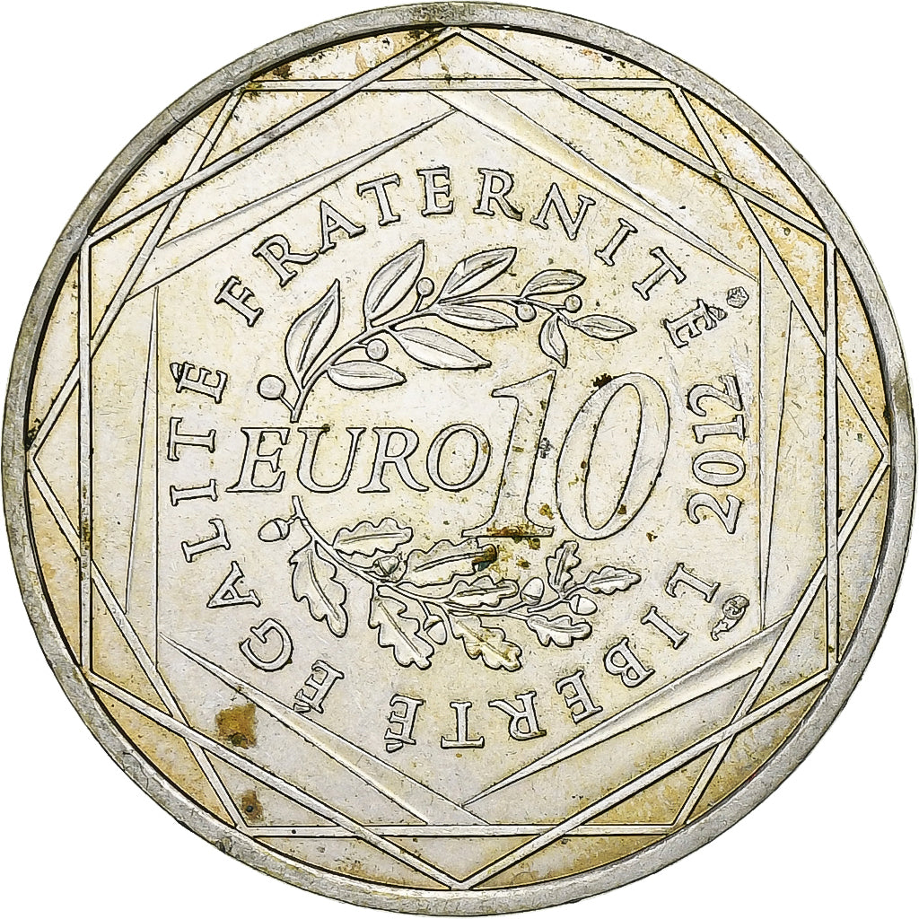 Frankrijk, 10 Euro, 2012, Paris, Zilver, ZF+, Gadoury:EU514, KM:1866