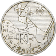 France, 10 Euro, Ile De France, 2010, Paris, Silver, AU(55-58), KM:1670