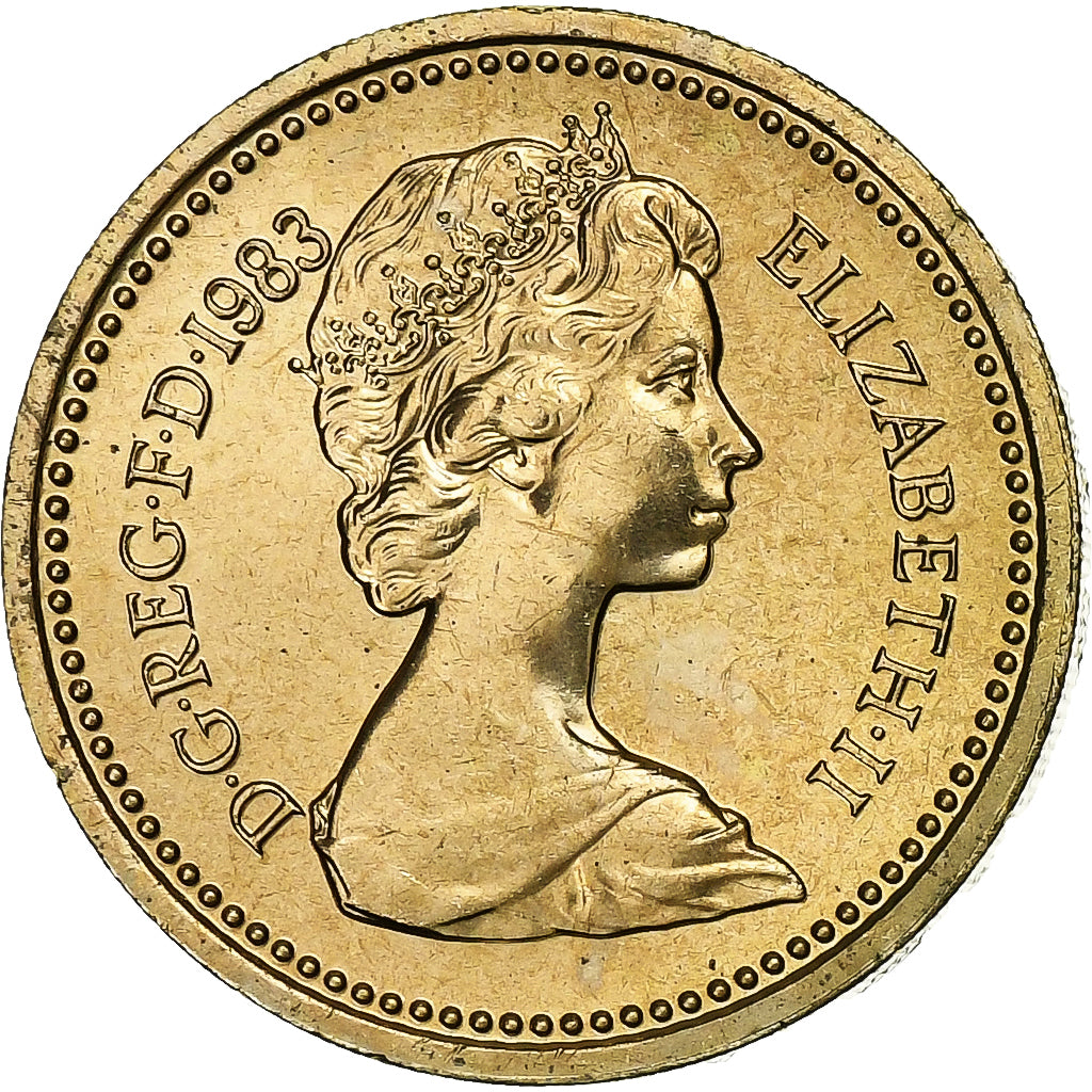 Great Britain, Elizabeth II, Pound, 1983, Nickel-brass, MS(65-70), KM:933