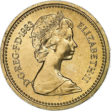 Great Britain, Elizabeth II, Pound, 1983, Nickel-brass, MS(65-70), KM:933