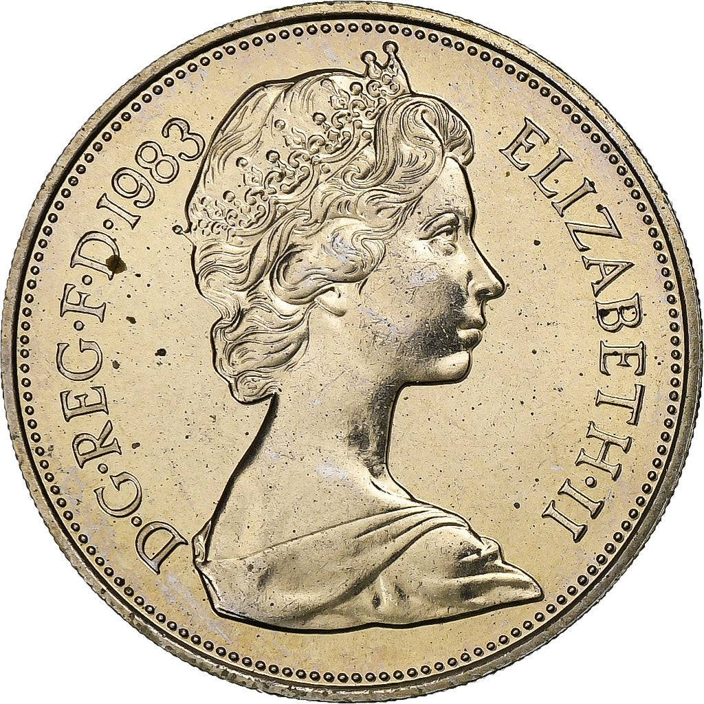 Grã-Bretanha, Elizabeth II, 10 Pence, 1983, Cobre-níquel, MS(64), KM:930