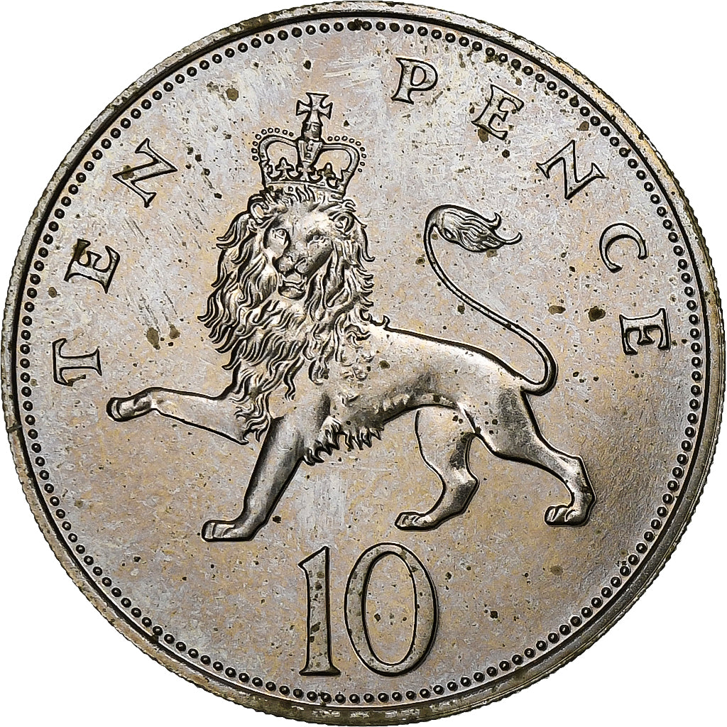 Grã-Bretanha, Elizabeth II, 10 Pence, 1983, Cobre-níquel, MS(64), KM:930