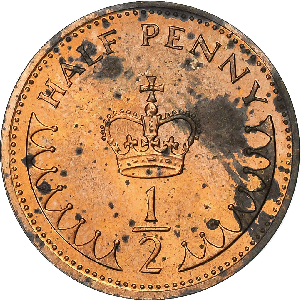 Great Britain, Elizabeth II, 1/2 Penny, 1983, Bronze, MS(64), KM:926