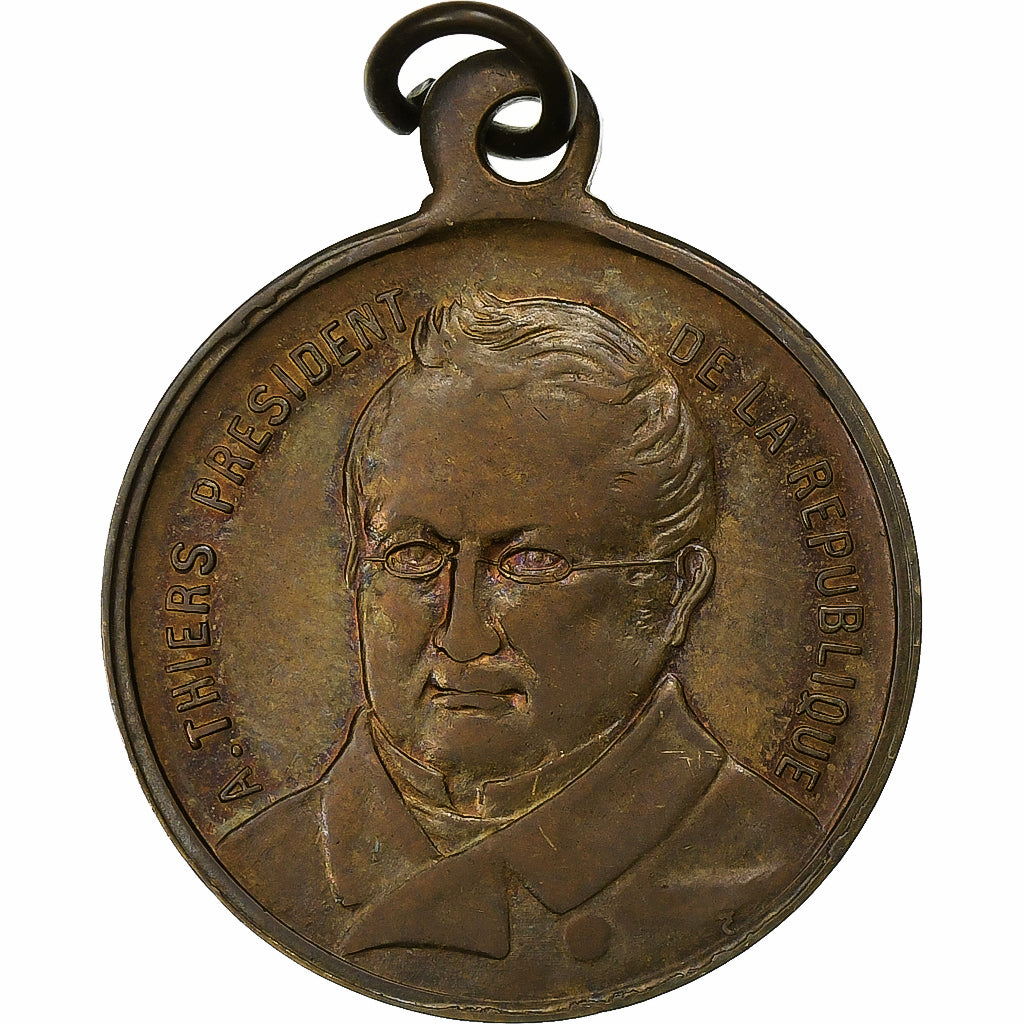 France, Medal, Adolphe Thiers, Président de la République, Copper, AU(55-58)