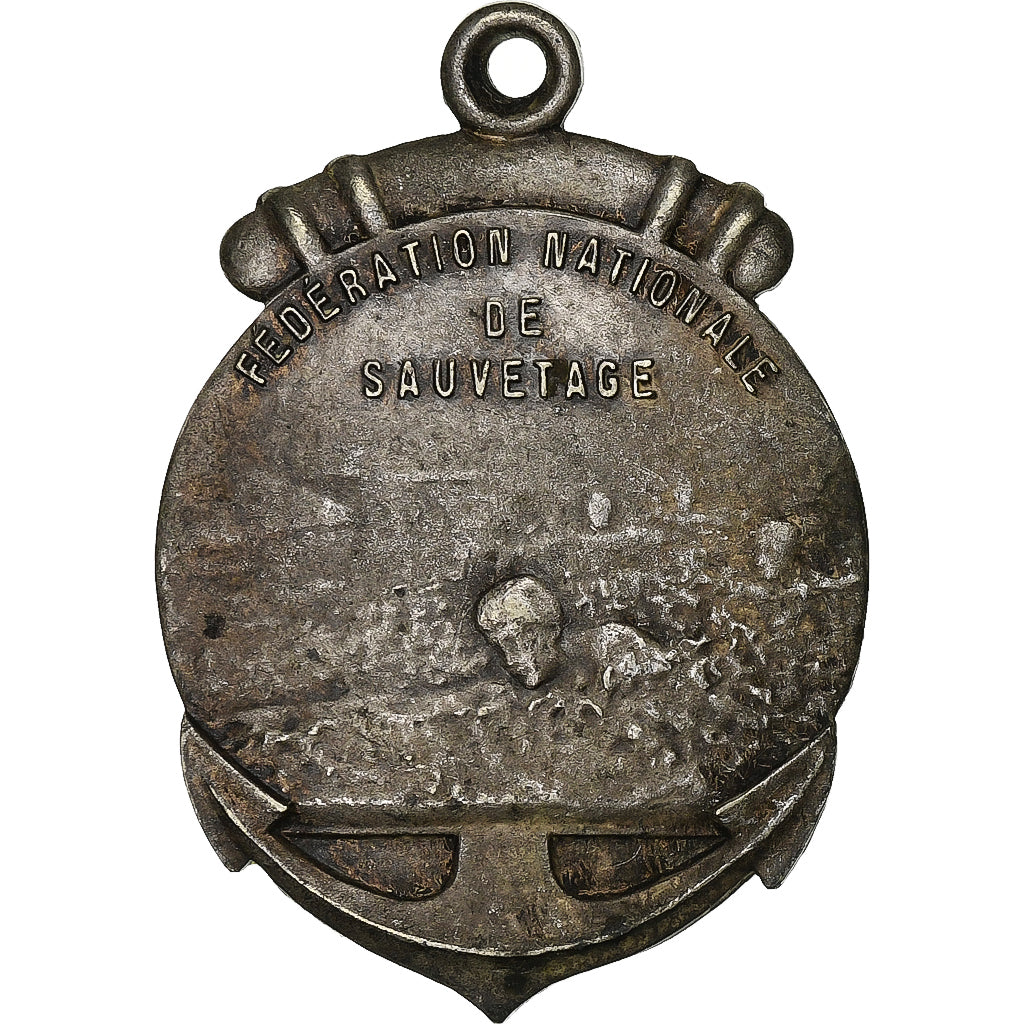 Frankreich, Medaille, Fédération Nationale de Sauvetage, Silvered bronze, SS+