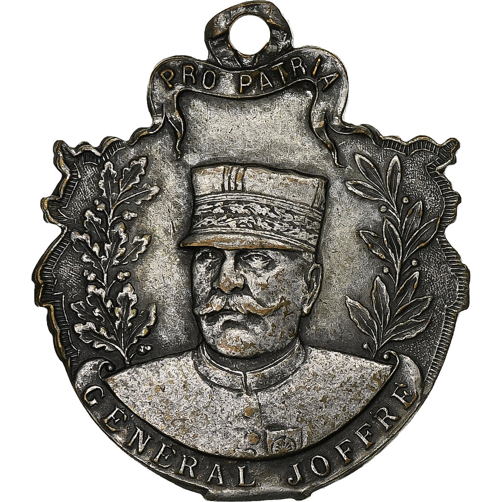 France, Medal, Le Général Joffre, 1914-1915, Silvered bronze, EF(40-45)