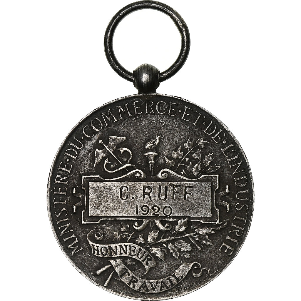Francja, Industrie-Travail-Commerce, medal, 1920, Bardzo dobra jakość