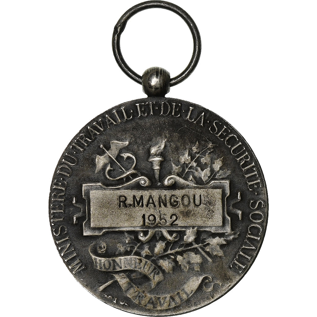 Francja, Ministère du Travail et de la Sécurité Sociale, medal, 1952, Bardzo