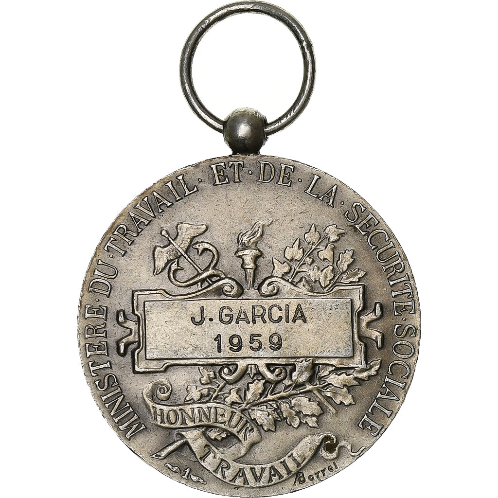 Francia, Ministère du Travail et de la Sécurité Sociale, medalla, 1959, Muy