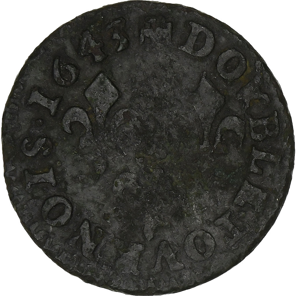 França, Louis XIII, Double Tournois, Double tournois de Warin, tête à gauche