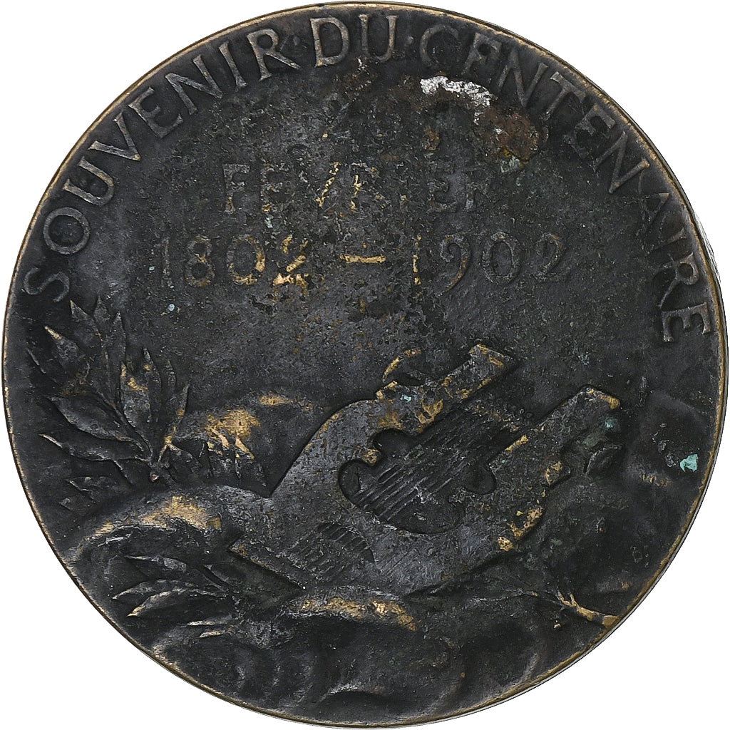 France, Médaille, Victor Hugo, Souvenir du Centenaire, 1902, Bronze, Chaplain