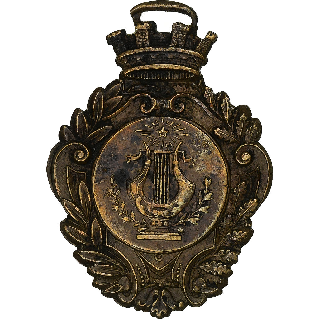 France, Médaille, Grand Festival de Musique de Pont-Audemer, 1874, Bronze, TTB