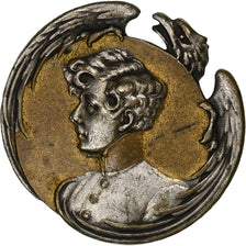 France, Bouton, Napoléon II l'Aiglon, Bronze argenté, TTB