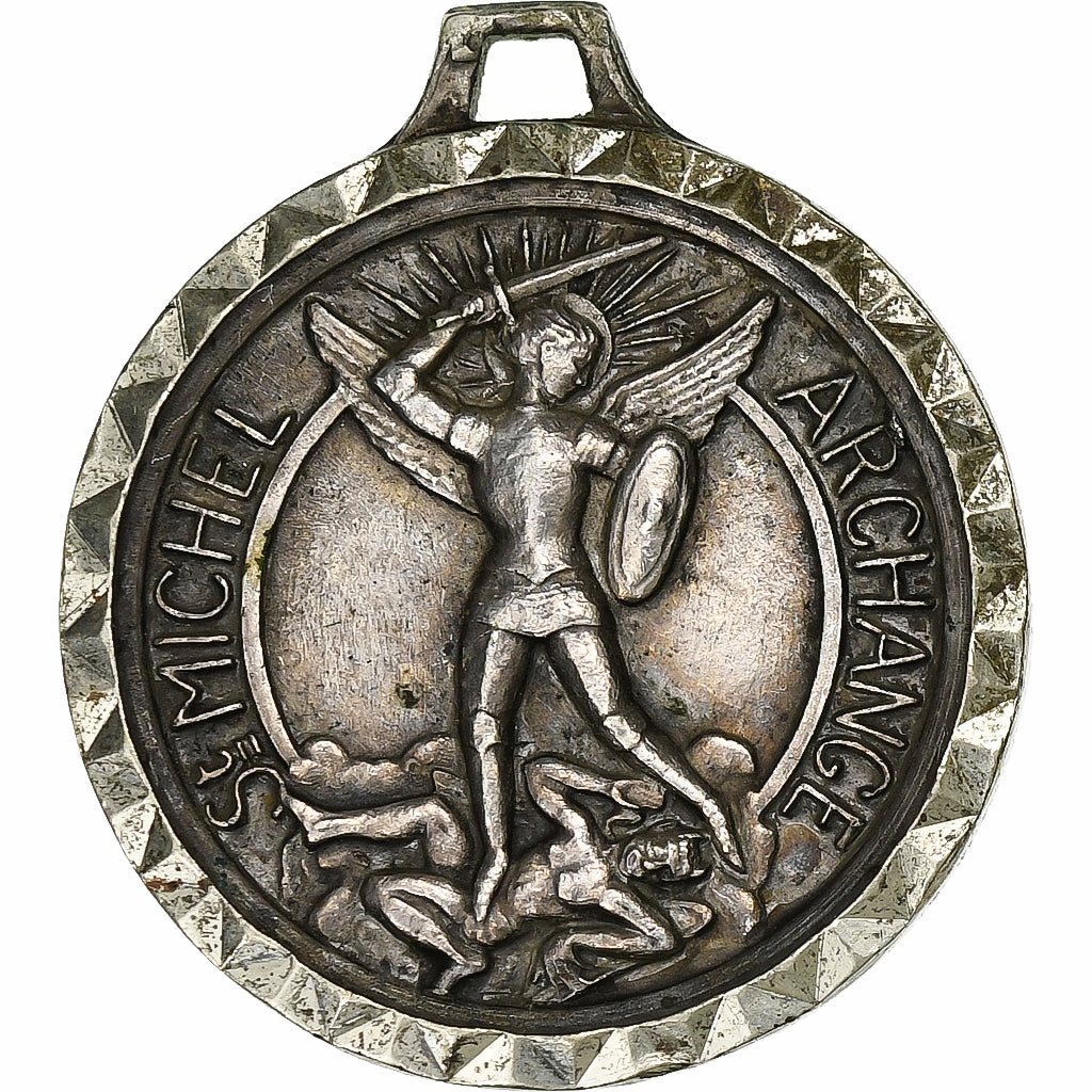 Francia, medalla, Le-Mont-Saint-Michel - L'Archange, Bronce plateado, EBC