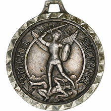 Francia, medalla, Le-Mont-Saint-Michel - L'Archange, Bronce plateado, EBC
