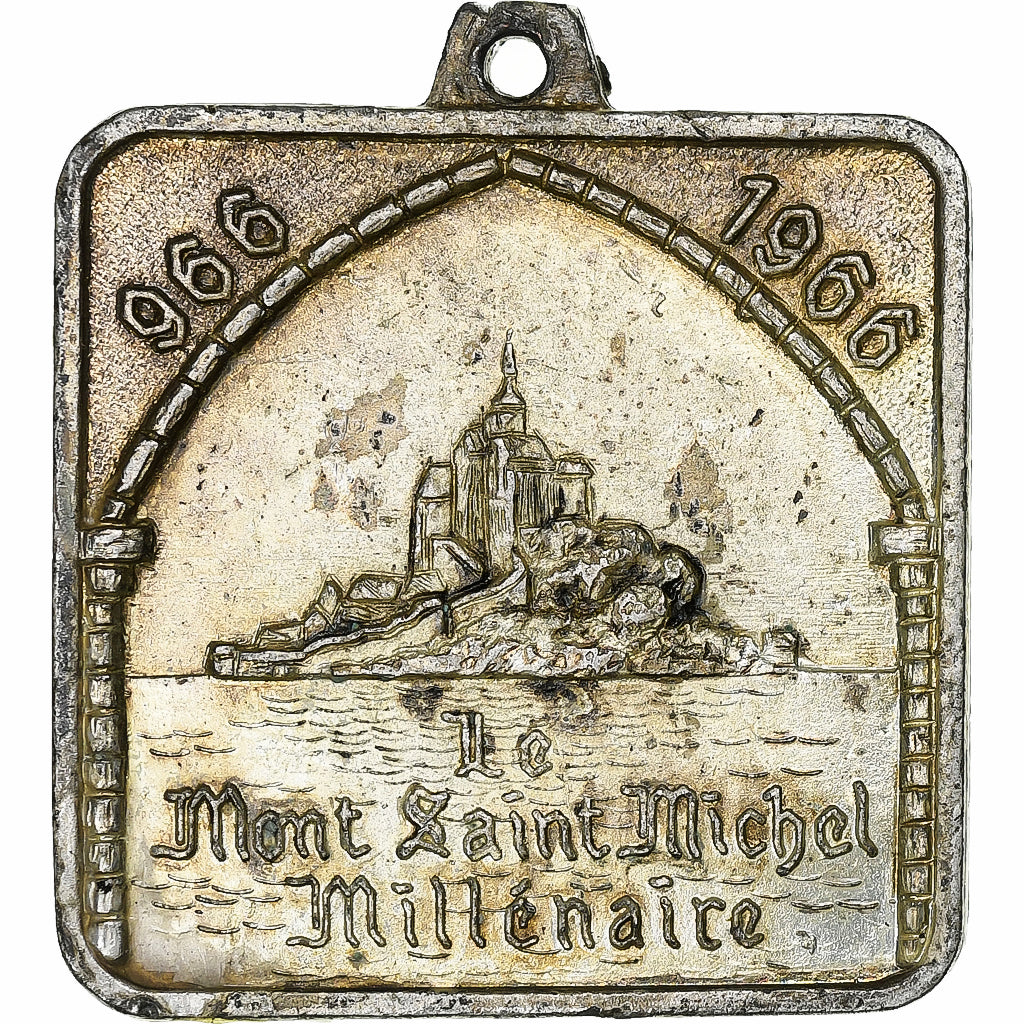 France, Medal, Millénaire du Mont Saint Michel, Magdeleine, 1966, Métal