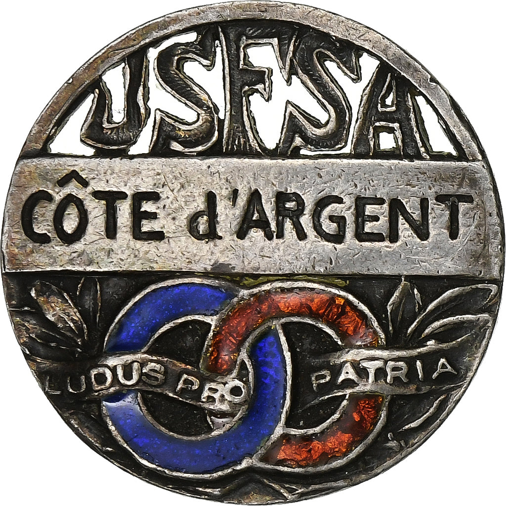 France, Medal, USFSA, Côte d'Argent, Silvered bronze, EF(40-45)