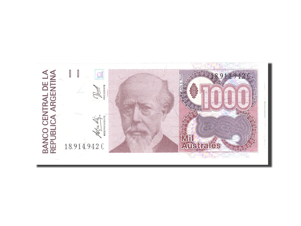 Banknote, Argentina, 1000 Australes, 1985, Undated, KM:329c, UNC(65-70)