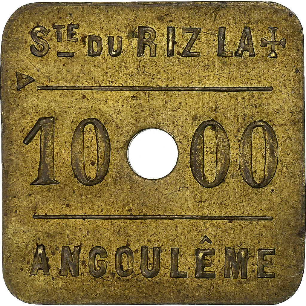 France, Token, Société du Riz La Croix, 1000 Cahiers, Brass, EF(40-45)