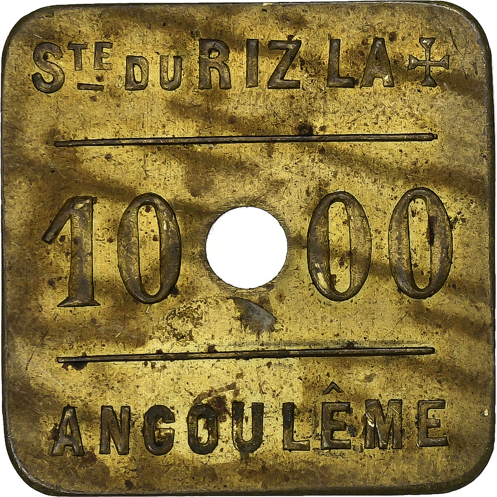 France, Token, Société du Riz La Croix, 1000 Cahiers, Brass, EF(40-45)