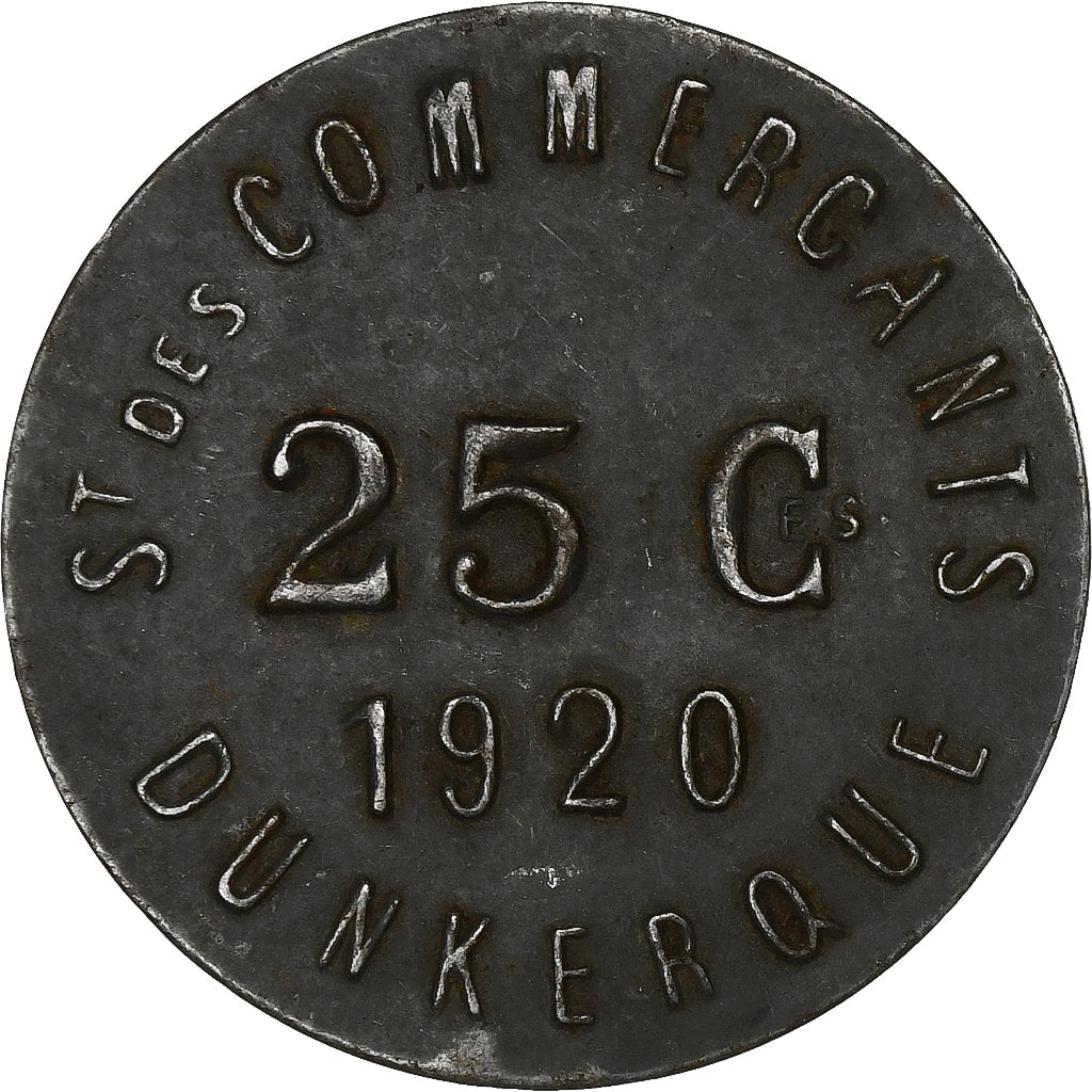 Frankreich, Société des Commerçants de Dunkerque, 25 Centimes, 1920, SS