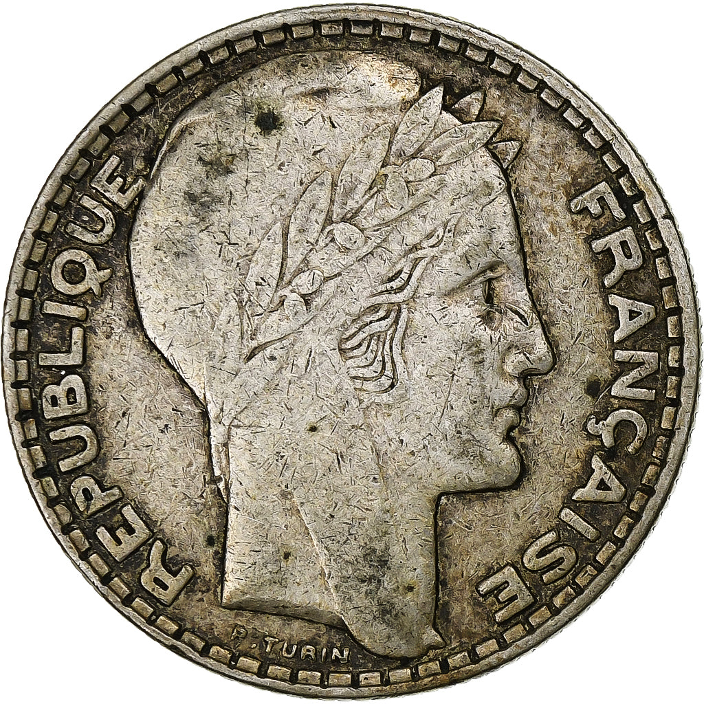 France, 10 Francs, Turin, 1929, Paris, Argent, TTB, Gadoury:801, KM:878