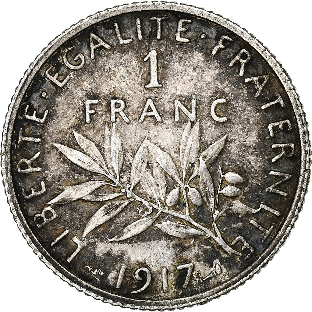Frankreich, Franc, Semeuse, 1917, Paris, 1 Franc, Silber, SS+, Gadoury:467