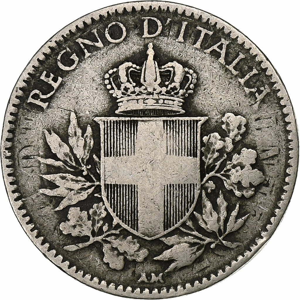 Italia, 20 Centesimi, 1919, Níquel, BC+