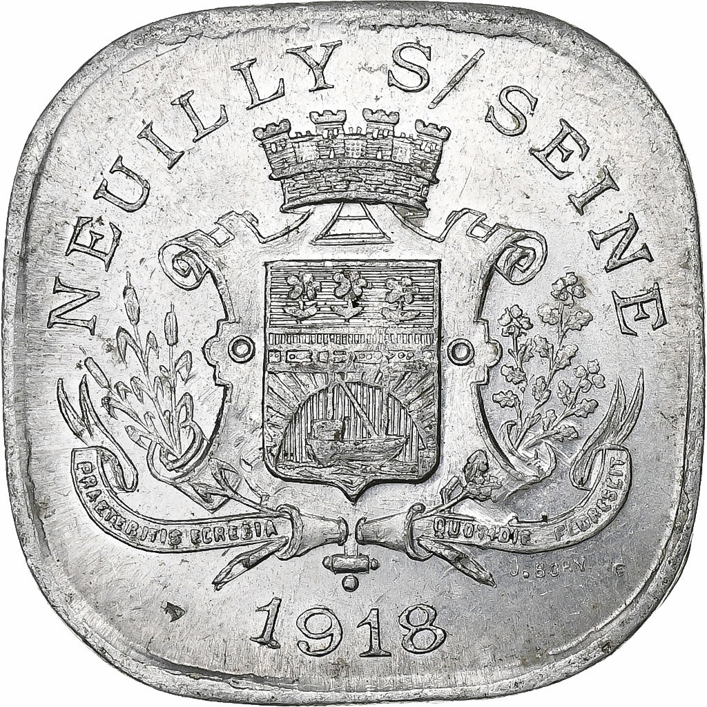 França, Neuilly, 20 Centimes, 1918, AU(55-58), Alumínio, Elie:10.1
