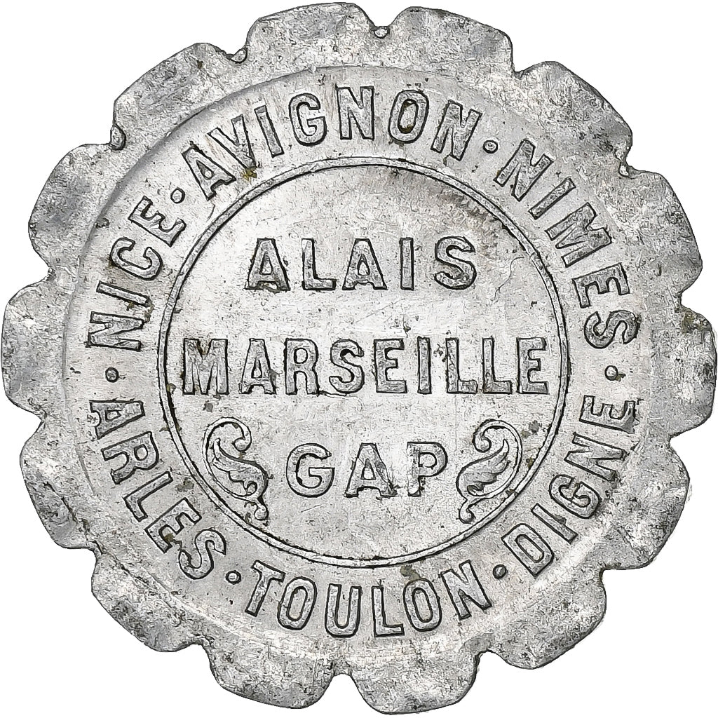 França, Chambre de Commerce, Région Provençale, 5 Centimes, 1921, AU(55-58)