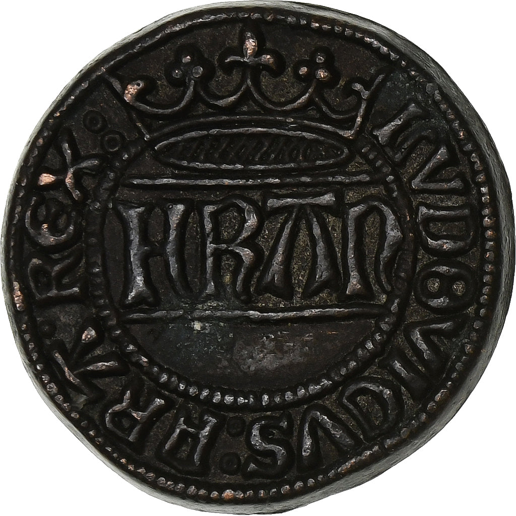 France, Token, Collection BP, Denier Parisis Louis XI, Copper, EF(40-45)