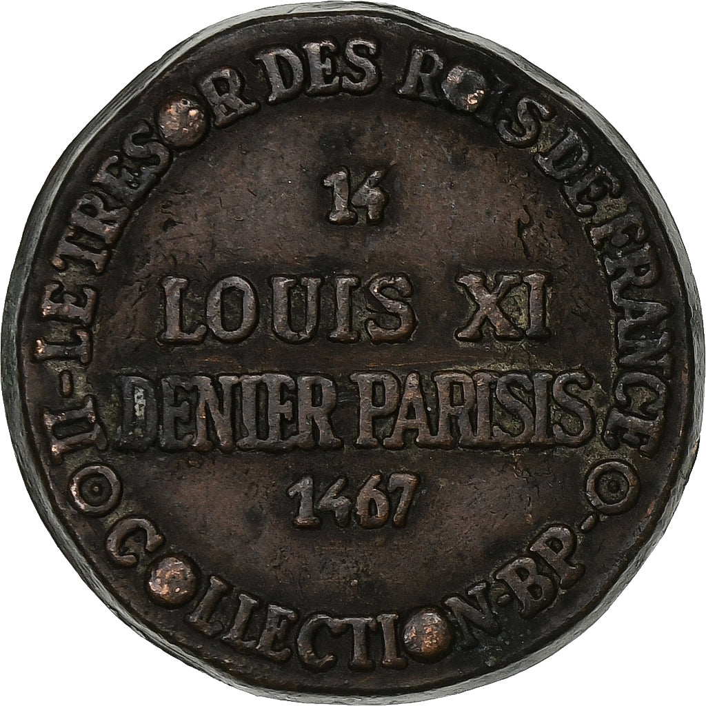 France, Token, Collection BP, Denier Parisis Louis XI, Copper, EF(40-45)