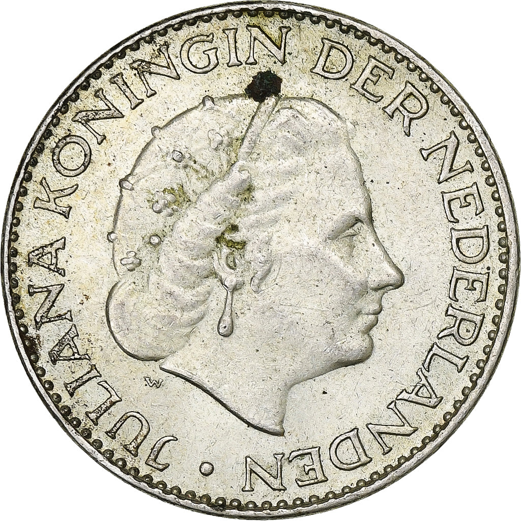 Netherlands, Juliana, Gulden, 1965, Silver, EF(40-45), KM:184