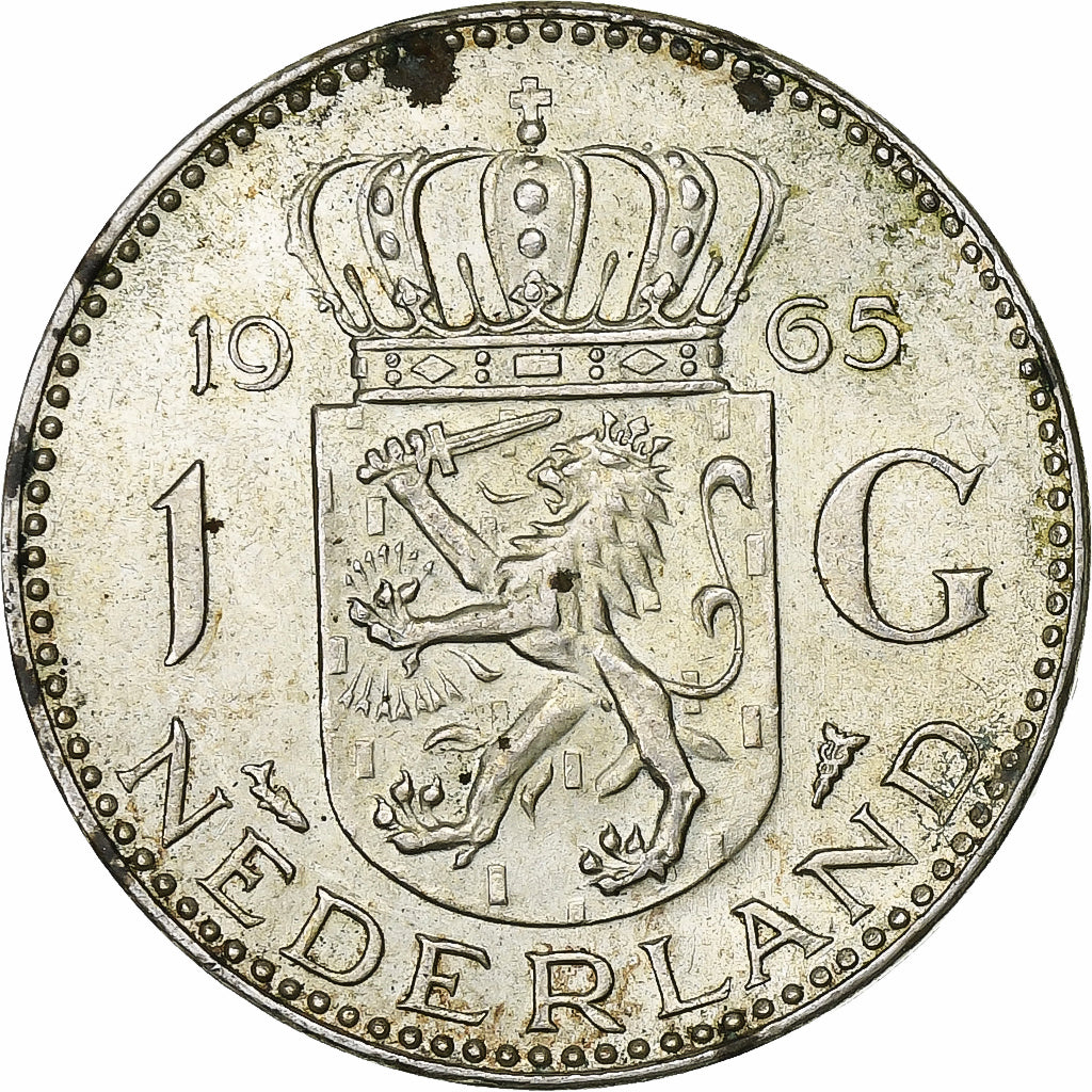Netherlands, Juliana, Gulden, 1965, Silver, EF(40-45), KM:184