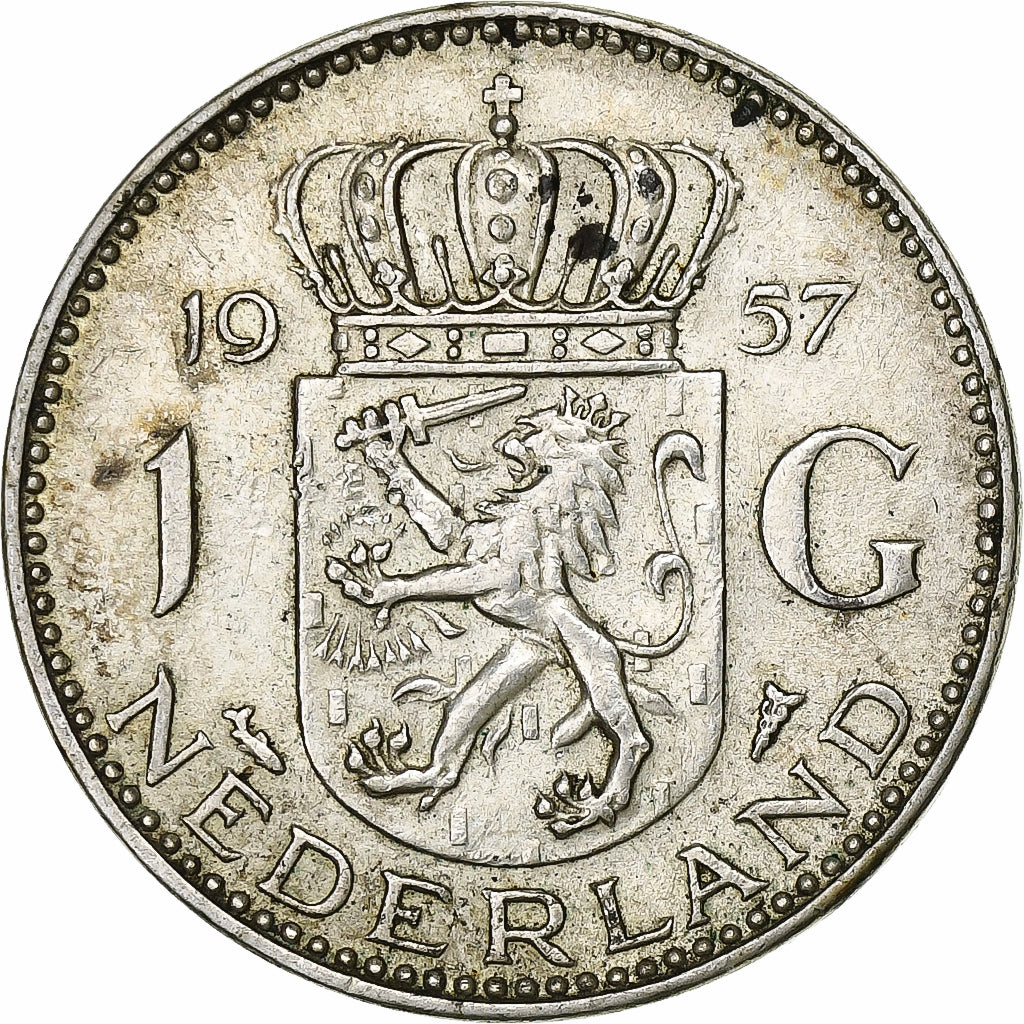 Pays-Bas, Juliana, Gulden, 1957, Utrecht, Argent, TTB, KM:184
