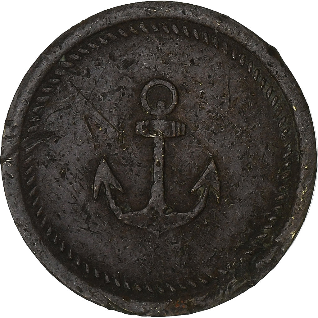 France, 20 Centimes, A Consommer, Copper, ancre, VF(20-25)