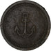 France, 20 Centimes, A Consommer, Copper, ancre, VF(20-25)