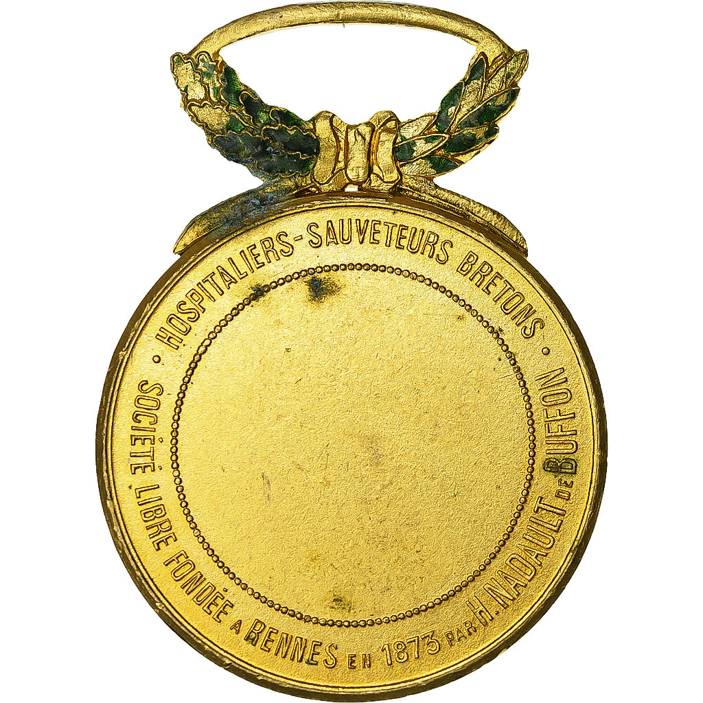 France, Hospitaliers Sauveteurs Bretons, Medal, Very Good Quality, Gilt Bronze