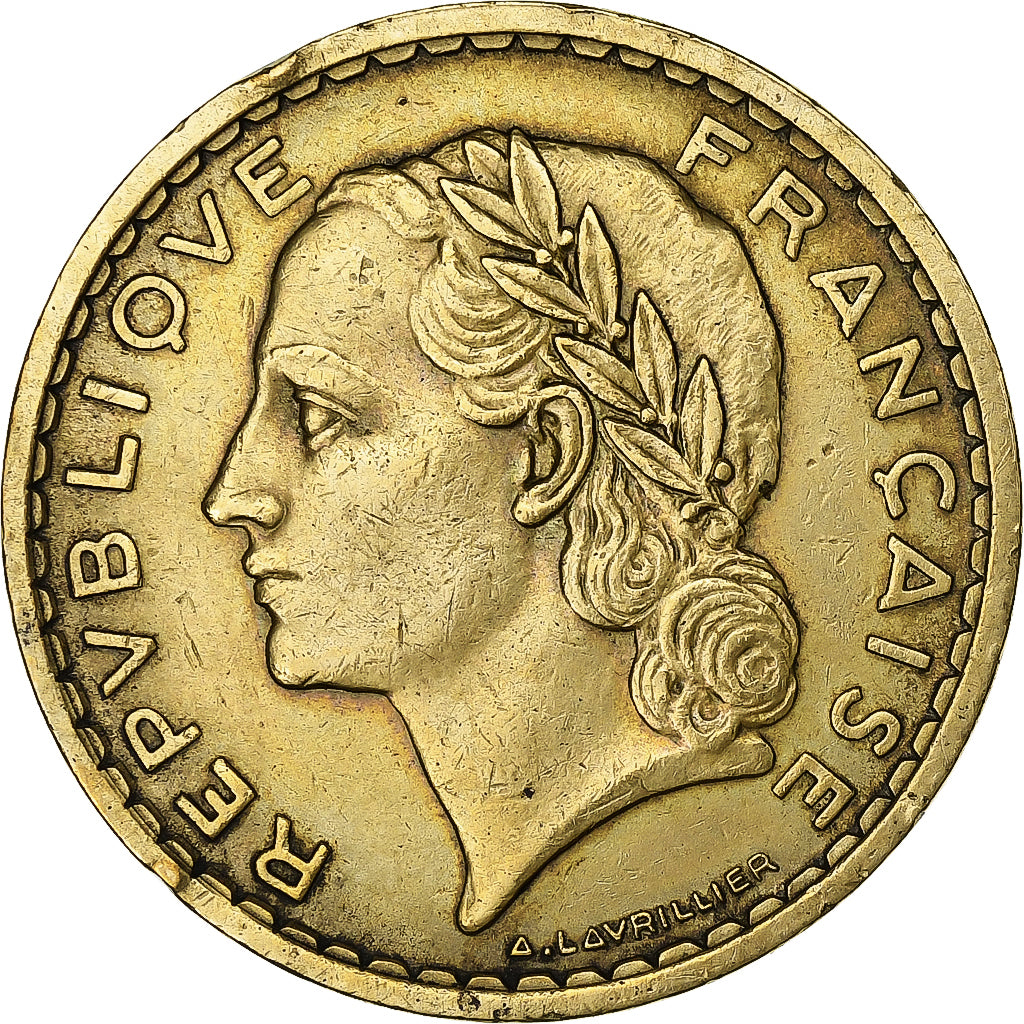 France, 5 Francs, Lavrillier, 1939, Paris, Bronze-Aluminium, TTB, Gadoury:761